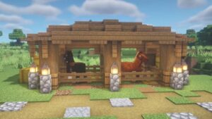 Minecraft Horse Stable Design2